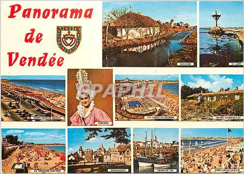 Cartes postales moderne Panorama de Vendee Bourine Le Gois Saint Jean de Monts Les Sables d'Olonne Musee Clemenceau La T