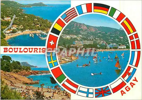 Cartes postales moderne La Cote d'Azur Varoise Boulouris Var La plage le port
