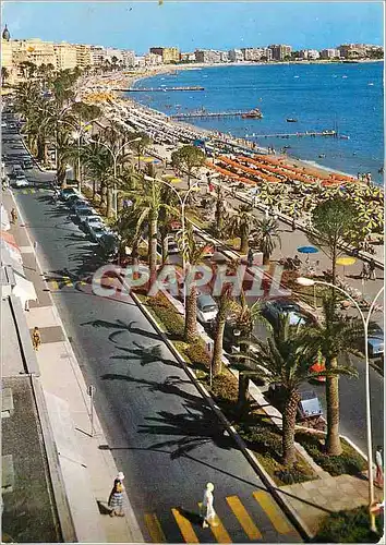 Cartes postales moderne Cannes La Croisette et la Plage