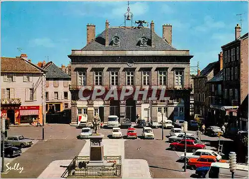 Moderne Karte Mauriac Cantal L'Hotel de Ville et la Place