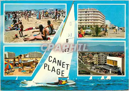 Moderne Karte Canet Plage La Plage Radieuse Divers aspects