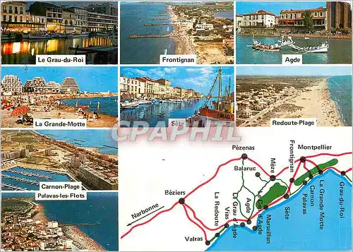 Cartes postales moderne Circuit Touristique de l'Herault Le Grau du Roi Frontignan Agde