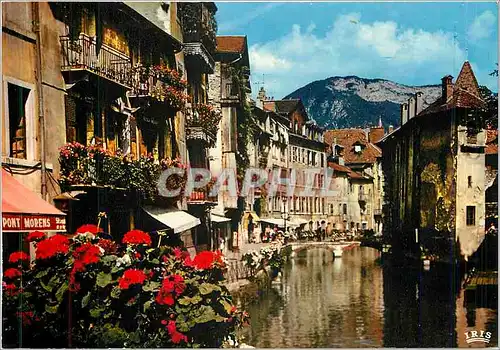 Moderne Karte Annecy La Venise Savoyarde Les vieux quartiers sur le canal du Thiou