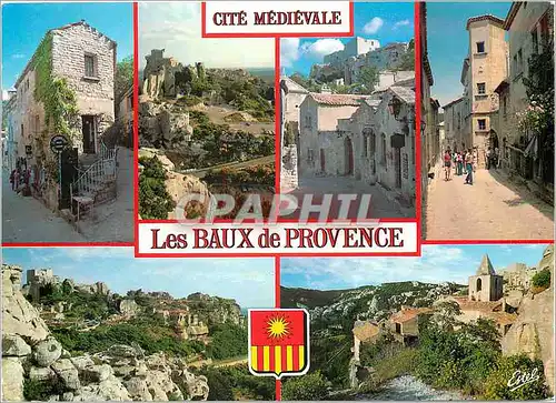 Moderne Karte Les Baux de Provence Bouches du Rhone