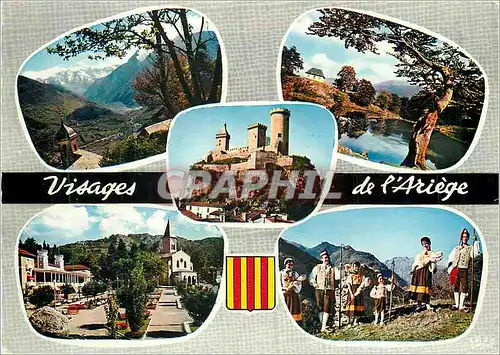 Cartes postales moderne Vallee de Vicdessos Lac de Bethmale Le Chateau de Foix Ax les Thermes