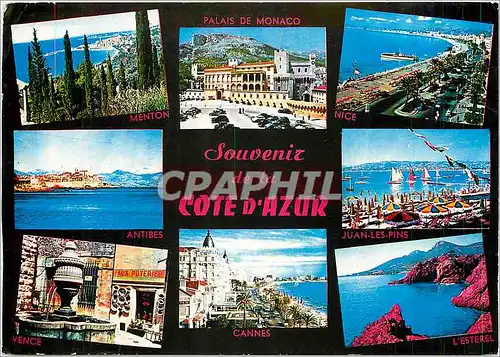 Cartes postales moderne Souvenir de la Cote d'Azur Menton Palais de Monaco Nice
