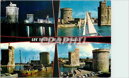 Cartes postales moderne La Rochelle Charente Martime La Tour Saint Nicolas et la Tour de la Chaine vues sous different a