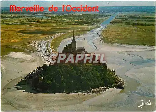 Moderne Karte Le Mont Saint Michel Vue generale