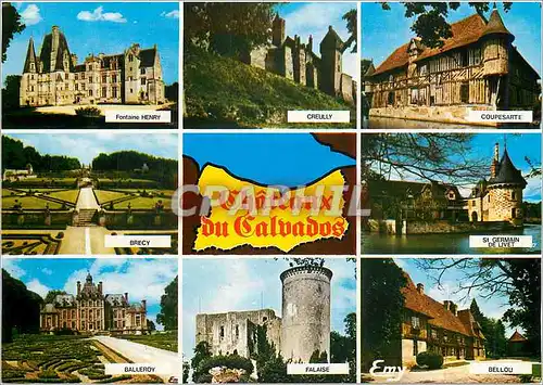 Cartes postales moderne Chateaux et Manoirs du Calvados Fontaine Henry Creully Coupesarte Brecy St Germain de Livet Ball