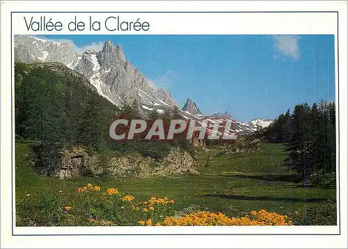Moderne Karte Vallee de la Claree Hautes Alpes Contraste de l'ete