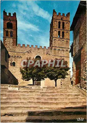 Cartes postales moderne Elne Pyrenees Orientales La Cathedrale Sainte Eulalie La facade