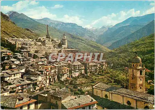 Cartes postales moderne Tende Alpes Maritimes La ville dominee par les ruines du Chateau Lascaris