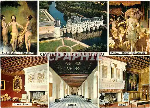 Cartes postales moderne Chenonceaux Indre et Loire Construit de 1513 a 1521 par Thomas Bohier