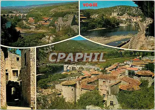 Moderne Karte Vogue Ardeche Le vieux village et Vallee de l'Ardeche