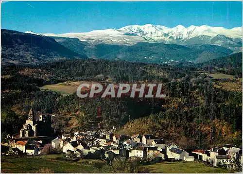 Cartes postales moderne Auvergne Panorama sur St Nectaire le haut A l'horizon la chaine du Sancy enneigee