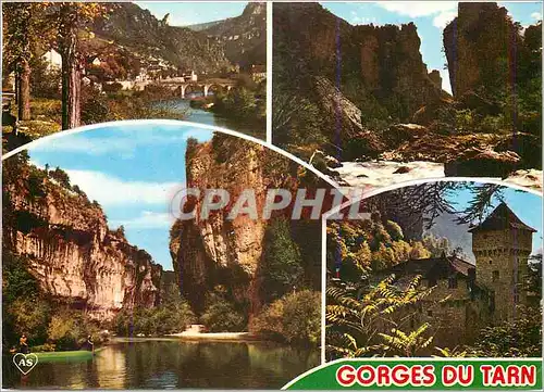 Cartes postales moderne En parcourant les Gorges du Tarn Les Vignes Pas de Souci Les Detroits
