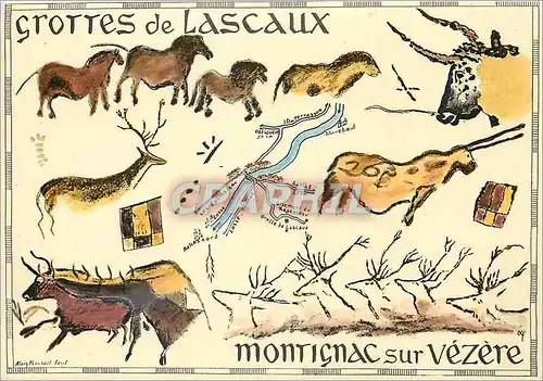 Cartes postales moderne Grottes de Lascaux a Montignac Dordogne
