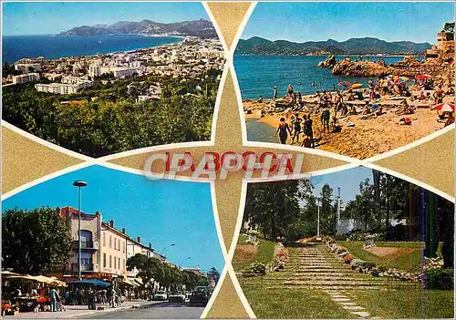 Cartes postales moderne Souvenir de Cannes La Bocca Vue generale la plage le marche les jardins