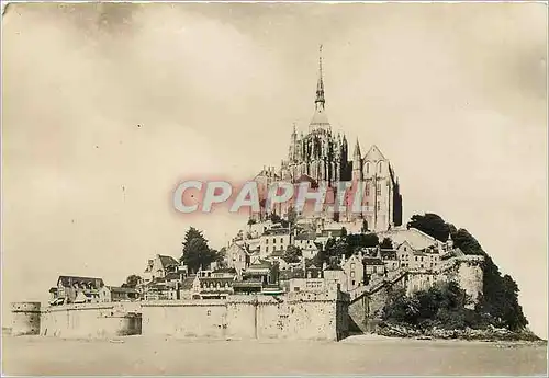 Moderne Karte Abbaye du Mont Saint Michel Vue generale face est