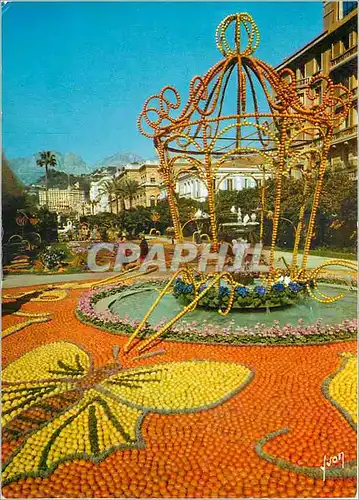 Cartes postales moderne La Cote d'Azur miracle de la nature Menton Alpes Maritimes La Fete du Citron Papillon