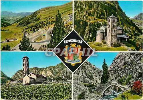 Cartes postales moderne Valls d'Andorra Lacets et Refuge d'Envalira Chapelle Ste Colome
