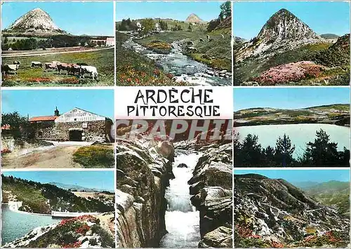 Cartes postales moderne Ardeche Pittoresque Le Gerbier de Jonc La Loire et son premier affluent