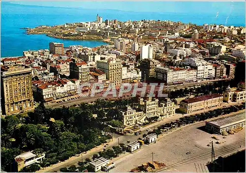 Cartes postales moderne La Coruna Jardins Mendez Nunez vie aerien