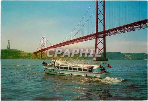 Moderne Karte Portugal Lisboa Pont Salazar Souvenir de Estoril Sol