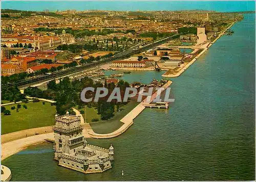 Cartes postales moderne Lisboa Portugal Tour de Belem Monastere des Jeronimos et Monument des Decouvertes