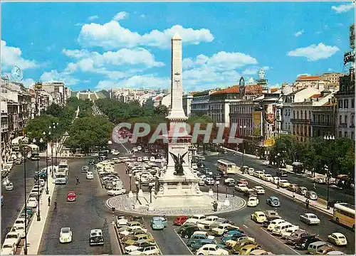 Cartes postales moderne Lisboa Portugal Place des Restaurantes et Avenue de la Liberte