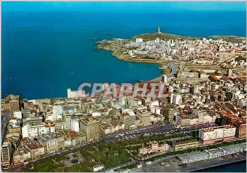 Cartes postales moderne La Coruna Les Jardins Mendez Nunez Vue aerienne