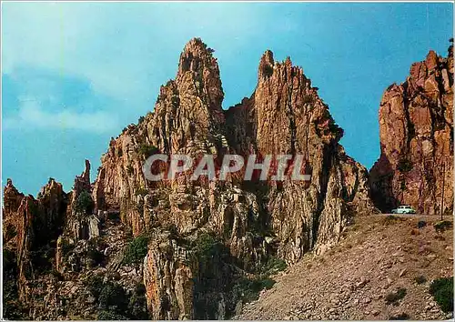Cartes postales moderne Corse Ile de Beaute Les Calanche de Piana Les Aiguilles et Entree du Tunnel
