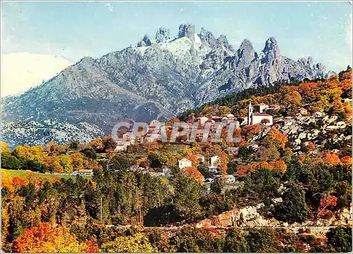 Cartes postales moderne La Corse Ile de Beaute Zonza et les Aiguilles de Bavella