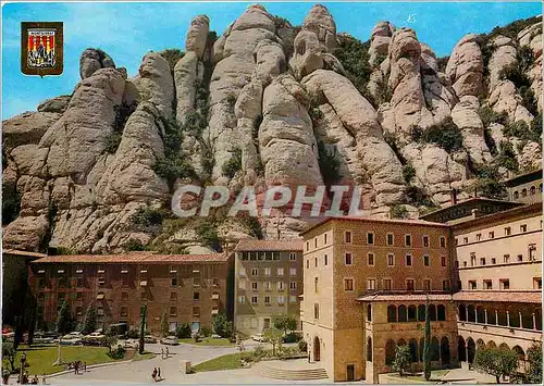 Moderne Karte Montserrat Vue partielle du Sanctuaire