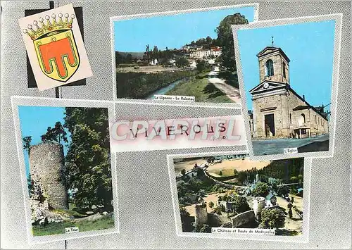 Cartes postales moderne Viverols P de D Cure d'Air Peche La ligonne La Tour L'eglise Le ch�teau et la route de Medeyroll