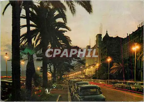 Cartes postales moderne La Cote d'Azur Nice La Promenade des Anglais la nuit