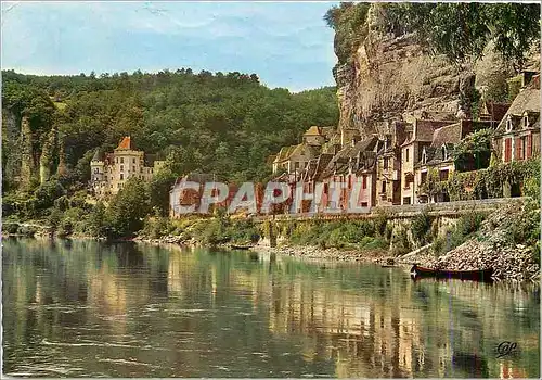 Cartes postales moderne En Dordogne La Roque Gaceac Le Village le Chateau et la Dordogne