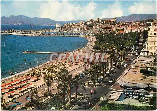 Moderne Karte Cannes AM La Croisette et le Suquet