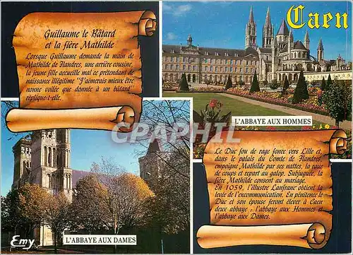 Cartes postales moderne Caen Calvados L'histoire de Guillaume le Batard et la fiere Mathilde