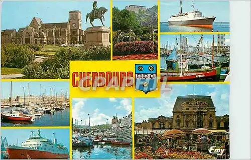 Cartes postales moderne Cherbourg Manche La place Napoleon et l'eglise de la Trinite