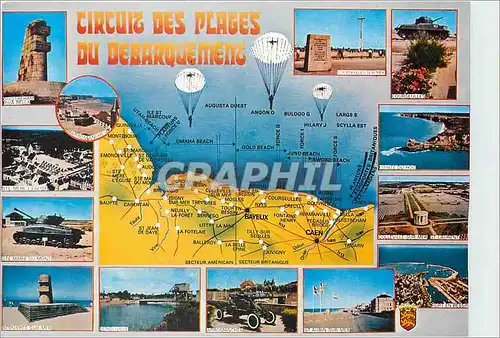 Cartes postales moderne Normandie France Circuit des plages du Debarquement Juin 1944 Militaria