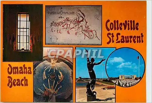 Cartes postales moderne Colleville St Laurent Omaha Beach Calvados Interieur de la chapelle