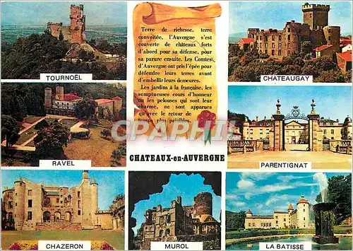 Cartes postales moderne Chateaux en Auvergne Tournoel Chateaugay Ravel Parentignat