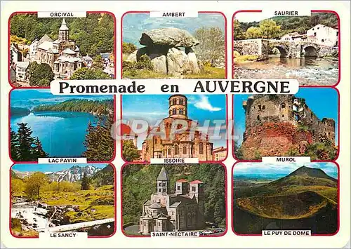 Cartes postales moderne Promenade en Auvergne Orcival Ambert Saurier