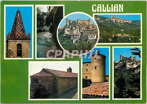 Moderne Karte Callian Var Tres vieux village d'origine Celto Ligienne