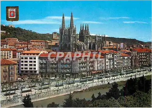 Cartes postales moderne Burgos Cathedrale et Promenade