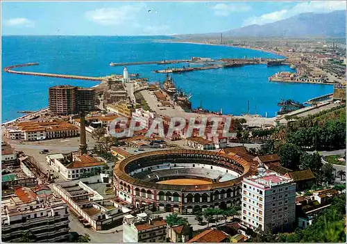 Cartes postales moderne Malaga Plaza de Taureaux et Port