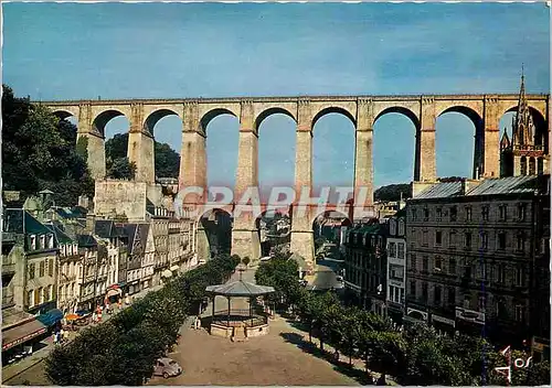 Cartes postales moderne La Bretagne en couleurs Morlaix (Finistere) Le Viaduc (Haut 58 m Long 285 m