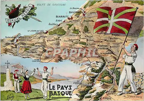 Moderne Karte Le Pays Basque Folklore