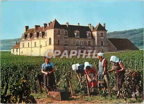 Moderne Karte Couleurs et Lumiere de France La Bourgogne Chateau du Clos Vougeot (Cote d'Or) Folklore